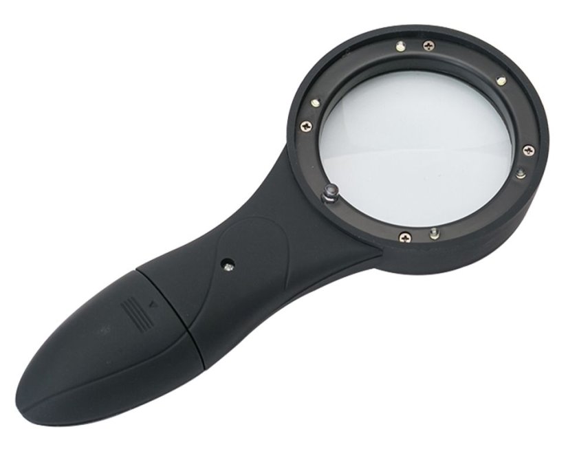 Ruční lupa s LED