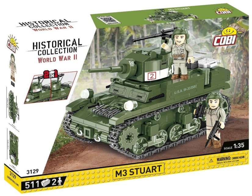 M3 Stuart WW II - Plastová stavebnice COBI