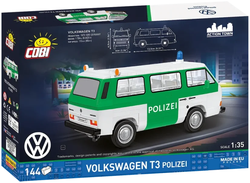 Volkswagen T3 Policie - Plastová stavebnica COBI