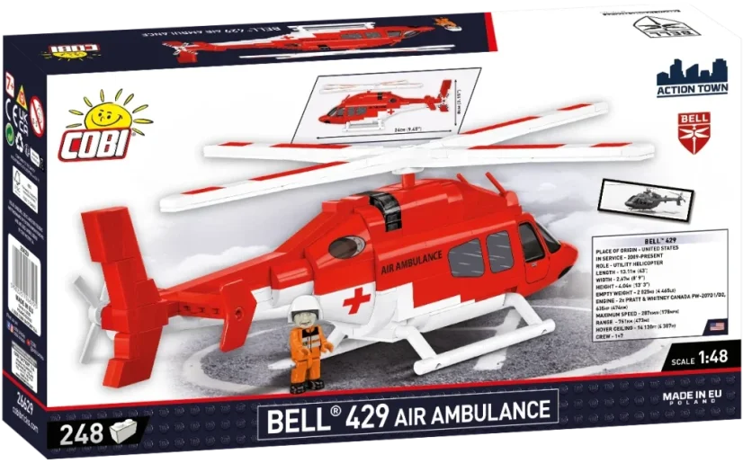 Bell 429 - Letecká záchranka - Plastová stavebnice COBI