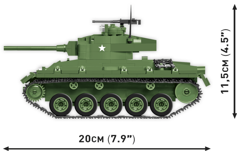 M24 Chaffee WWII - Plastová stavebnica COBI