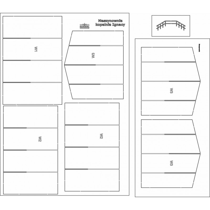Strojovna šachty Kosciuszko - důl Ignacy - Laserové doplňky - kostra