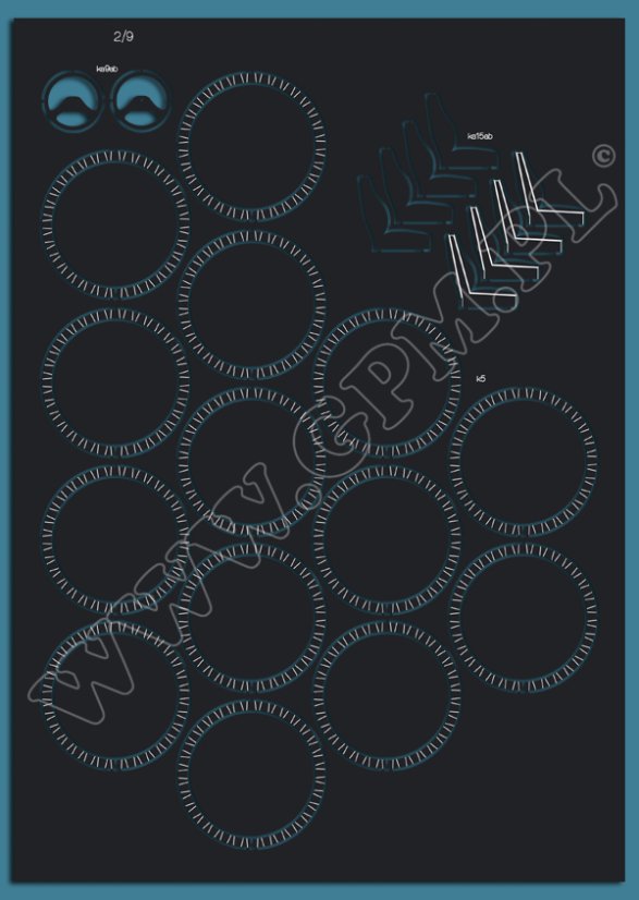 Jelcz 442.32 BARTEK - Laserové doplňky - kostra, díly kol, detaily, dezény