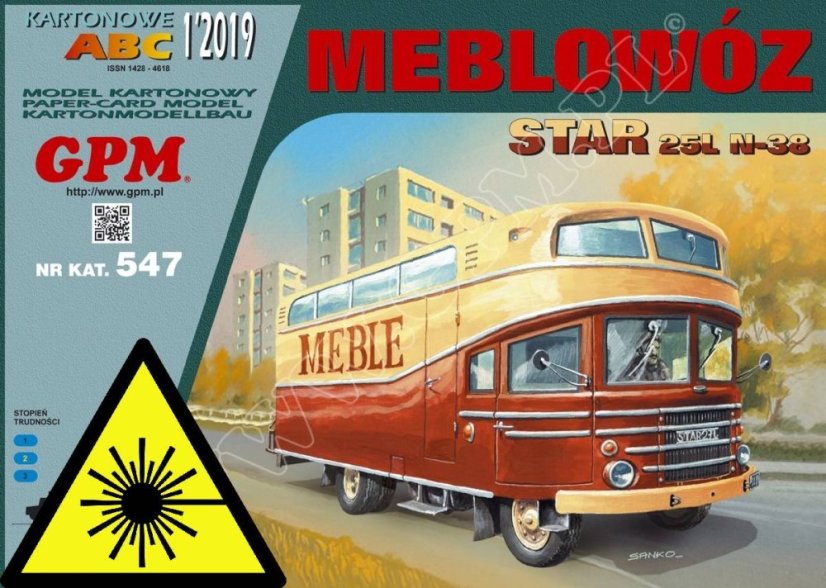 Autobus MEBLOWÓZ STAR 27 N38 - Laserové doplňky - kostra, díly kol, dezény