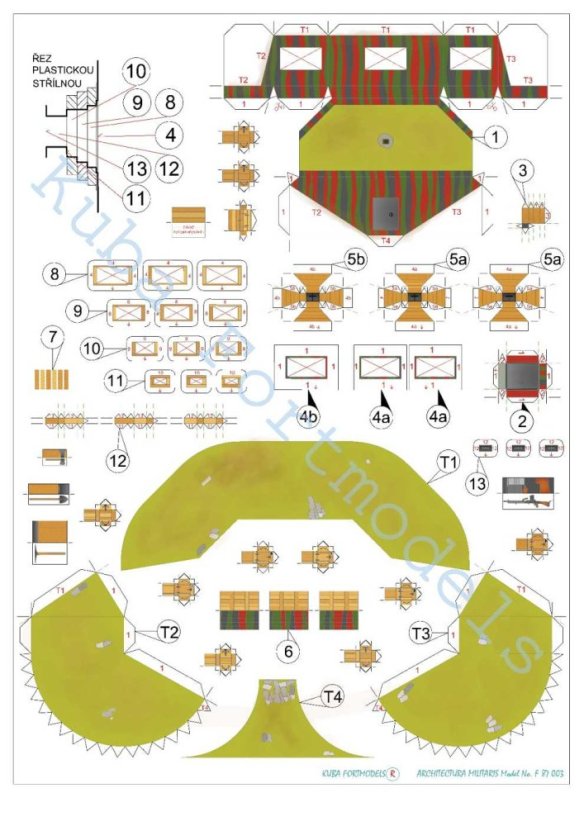 Československé lehké opevnění vzor 36 typ C - 1:87