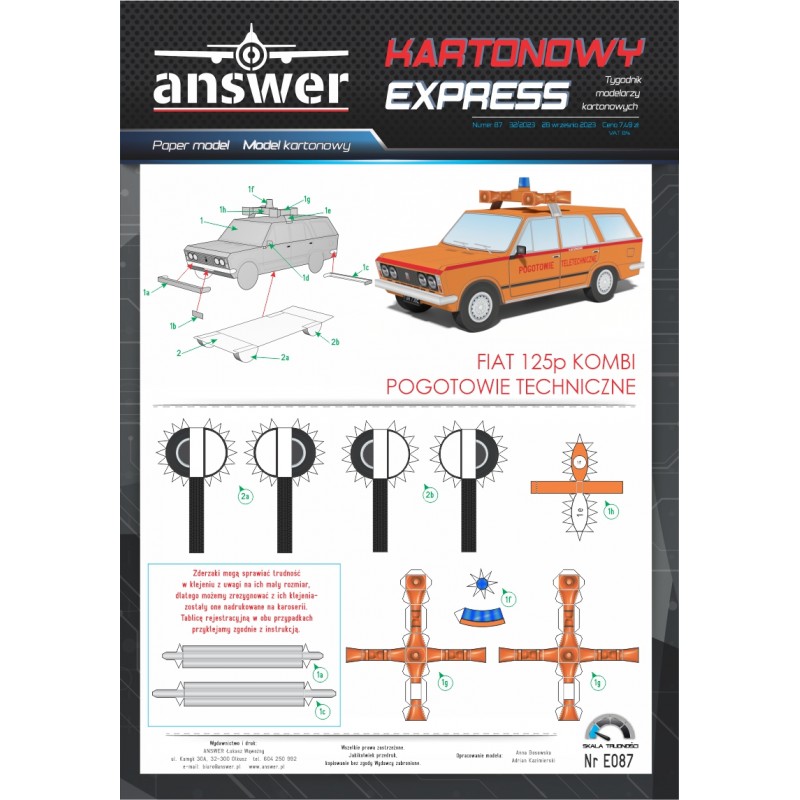 Fiat 125p Kombi - teletechnická pohotovost