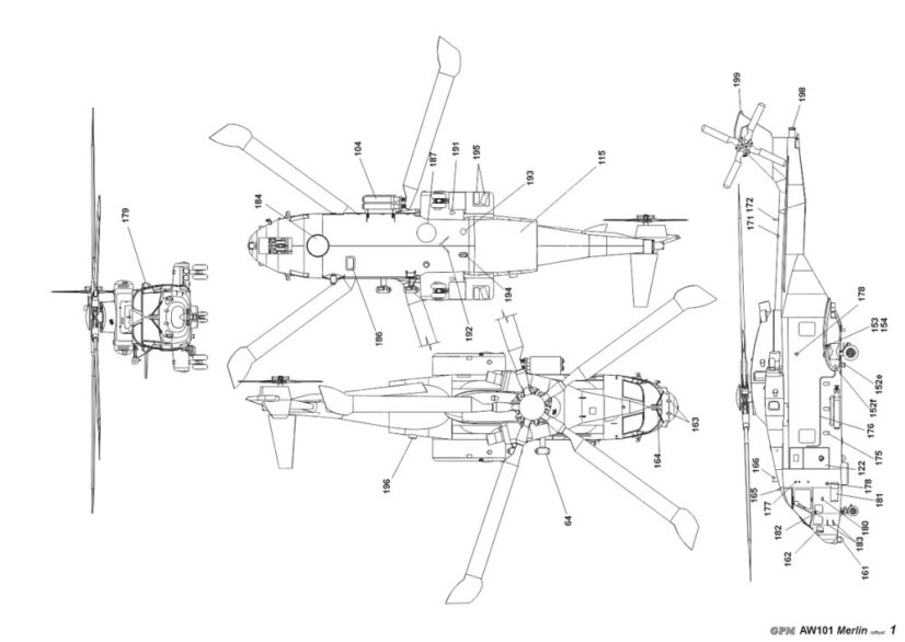 Helikoptéra AW101 MERLIN