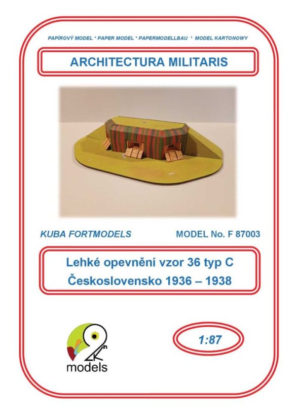 Československé lehké opevnění vzor 36 typ C - 1:87