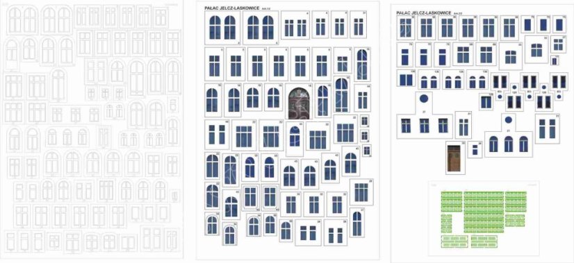 Neoklasický palác - Jelcz- Laskowice - Laserové doplňky - kostra, detaily