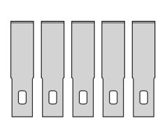 Replacement blades 9 mm, 5 pcs