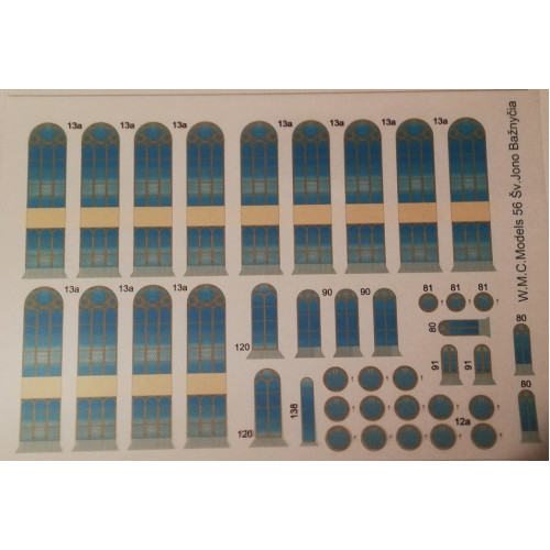 Kostel svatého Jana - Doplňky - detaily - tištěné vitráže