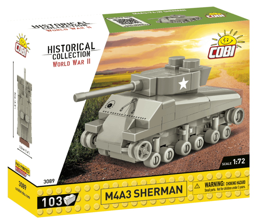 Mini Tanky - Sherman M4A1 WW II - Plastová stavebnice COBI