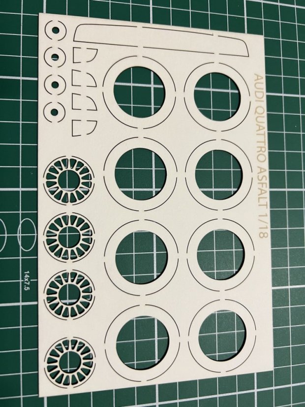 MV Model 04, 05, 06 - asfalt 1:18 - Laserové doplňky - díly kol