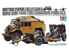 Britský 25liberní kanón a tahač Quad