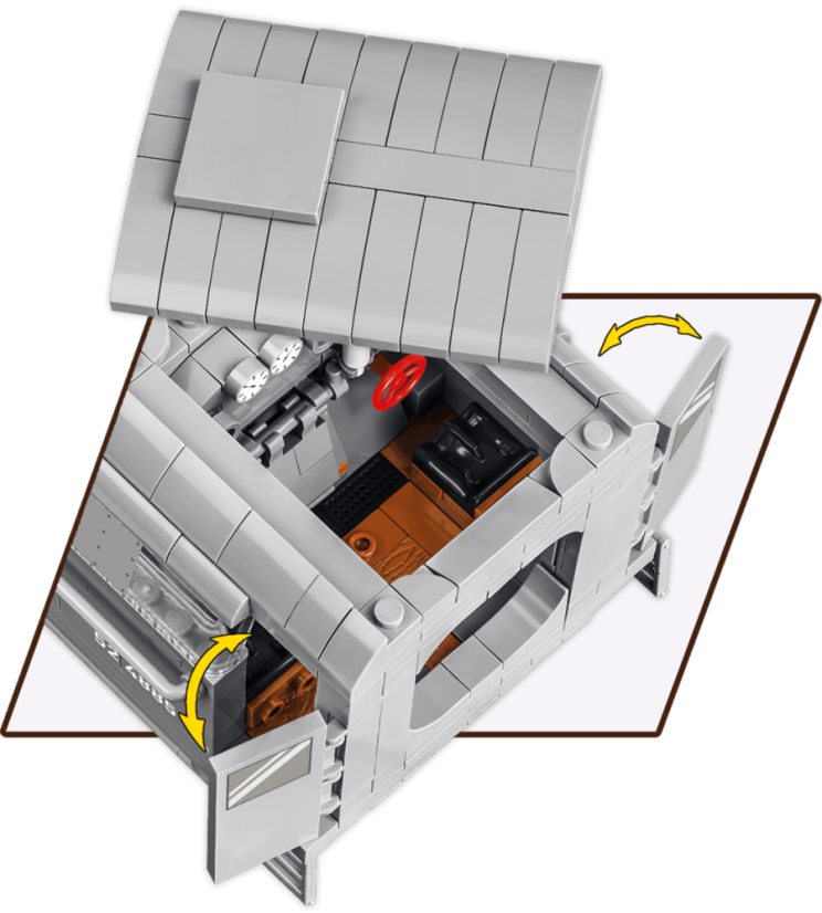Kriegslokomotive Baureihe 52 s tendrem - Plastová stavebnice COBI