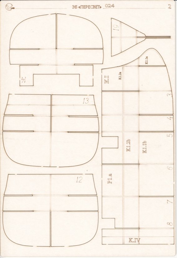 Bitevní loď Peresvet - Laserové doplňky - kostra