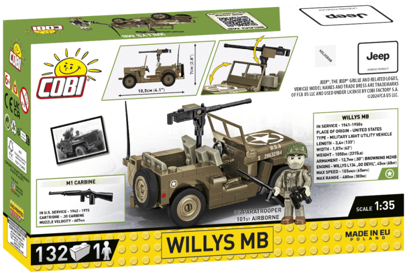 Jeep Willys MB  WWII - Plastová stavebnice COBI