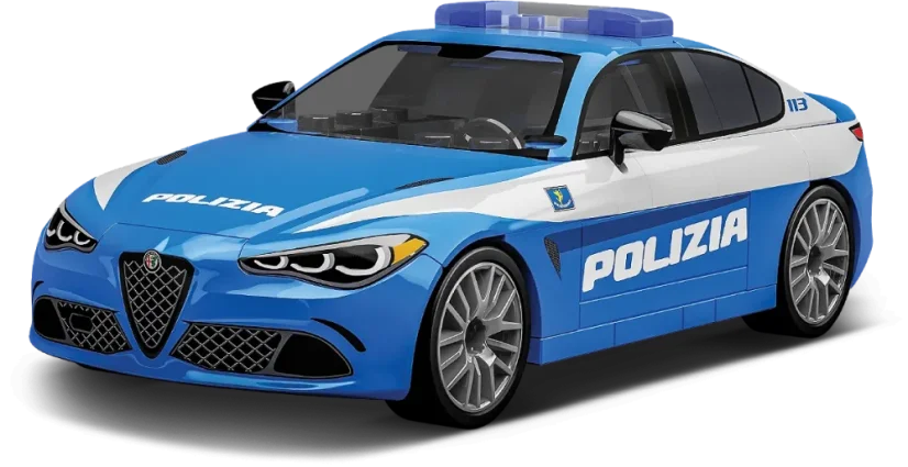 Alfa Romeo Giulia Quadrifoglio - Polizia - Plastová stavebnice COBI