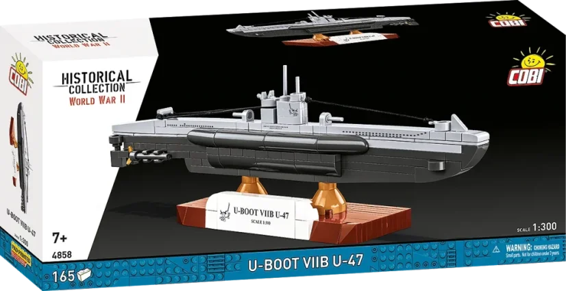Nemecká ponorka U-Boot VIIB U-47 WWII - Plastová stavebnica COBI