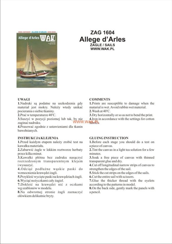 Allege d'Arles - Laserové doplnky - plachty