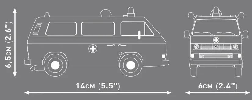 Volkswagen T3 Sanitka - Plastová stavebnice COBI