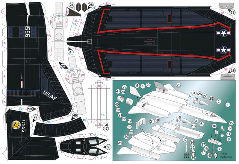 Proudové letadlo SR-71 Blackbird - výroční edice 2023