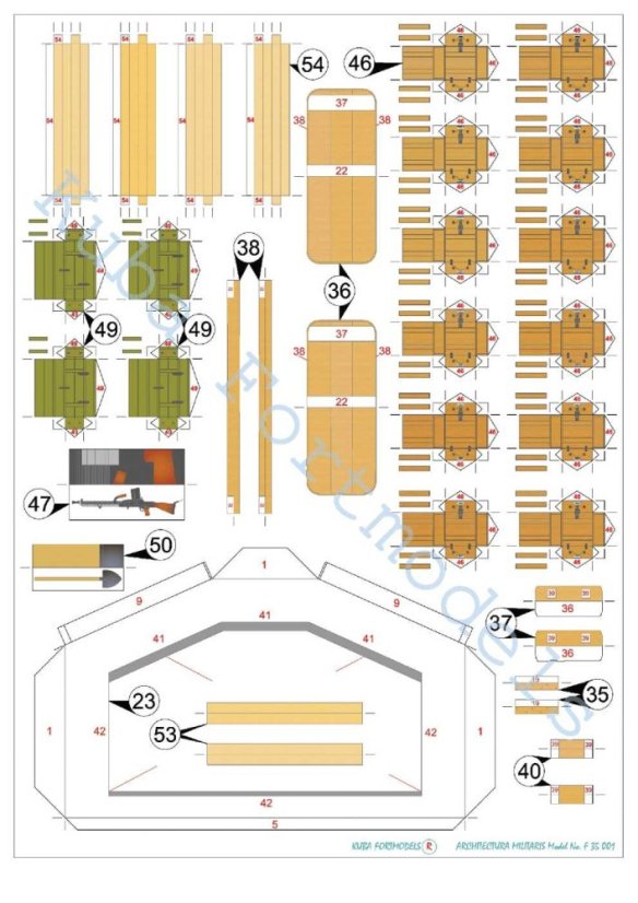 Československé lehké opevnění vzor 36 typ B - 1:35