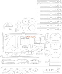 Hawker Typhoon Mk.IB - Laserové doplnky - kostra
