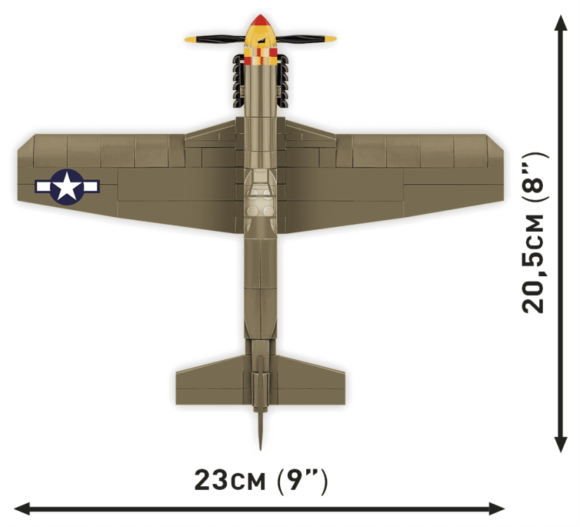 P-51B Mustang WWII - Plastová stavebnice COBI