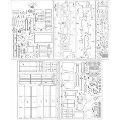 Parní lokomotiva OKl 12 - Laserové doplňky - kostra, detaily