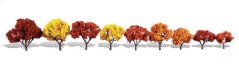 Leafy trees - Fall mix - 3,2cm - 7,6cm - 9pcs