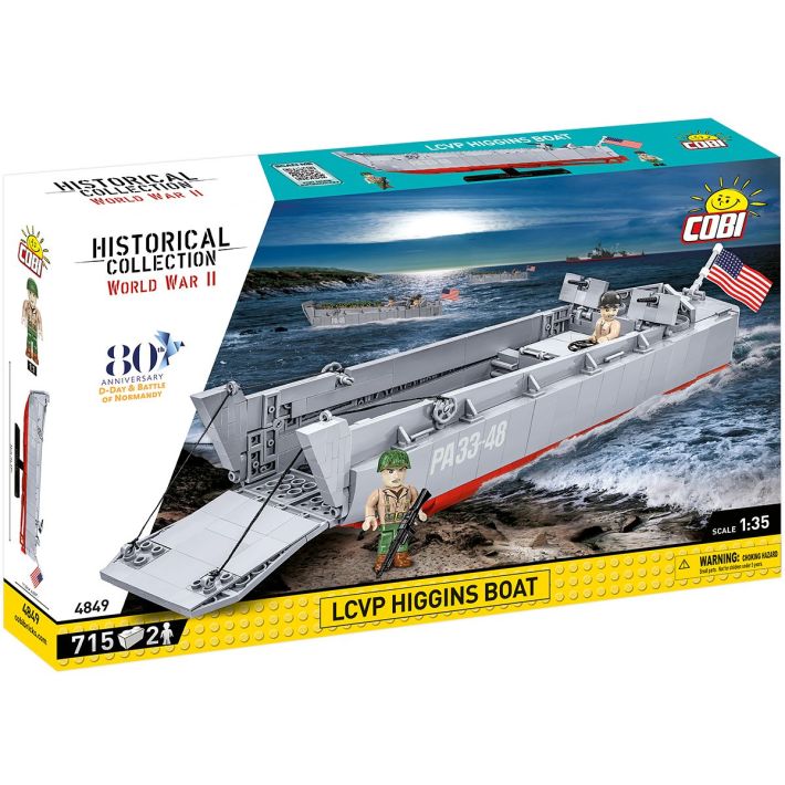 Americký vyloďovací člun LCVP-HIGGINS BOAT - Plastová stavebnice COBI