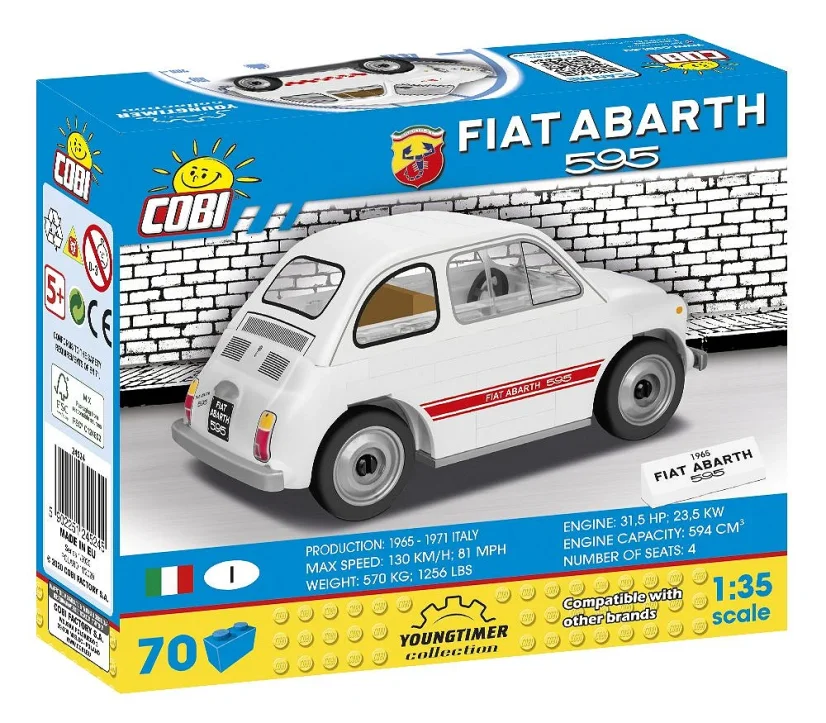 Fiat 500 Abarth 595 - Plastová stavebnice COBI