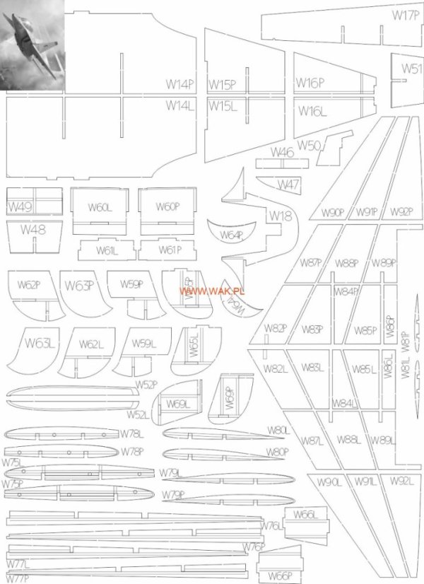 M-346 Bielik - Laserové doplňky - kostra