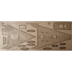 Bitevní loď Mississippi - Laserové doplňky - dřevěná paluba