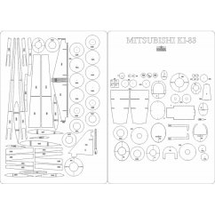 Mitsubishi Ki-83 - Laserové doplňky - kostra, detaily