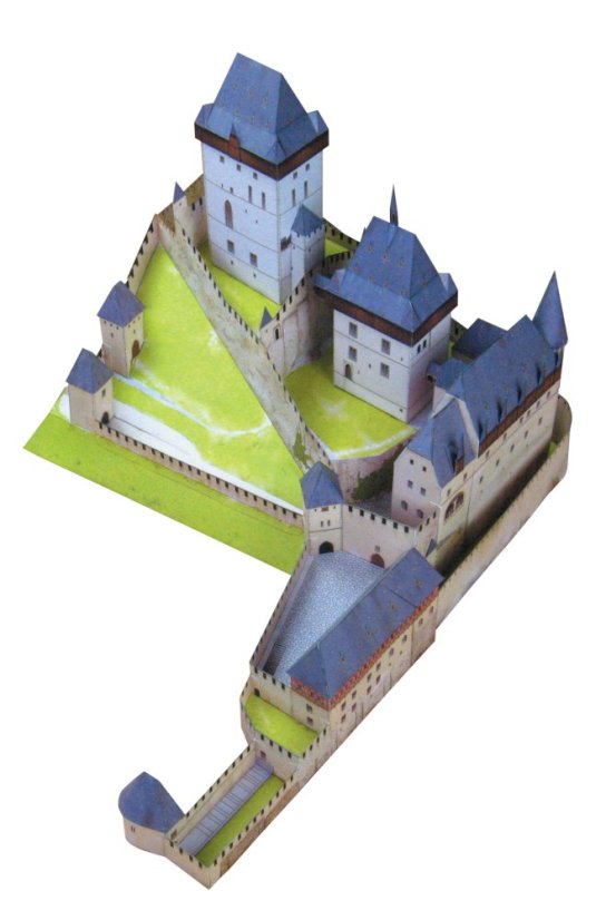 A simple cutout castle Karlstejn - Paper model