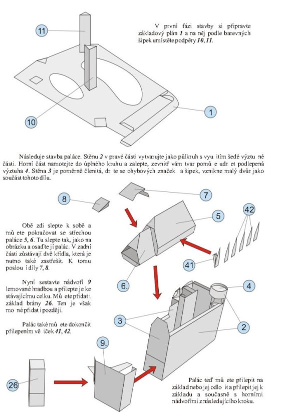 A simple cutout castle Karlstejn - Paper model