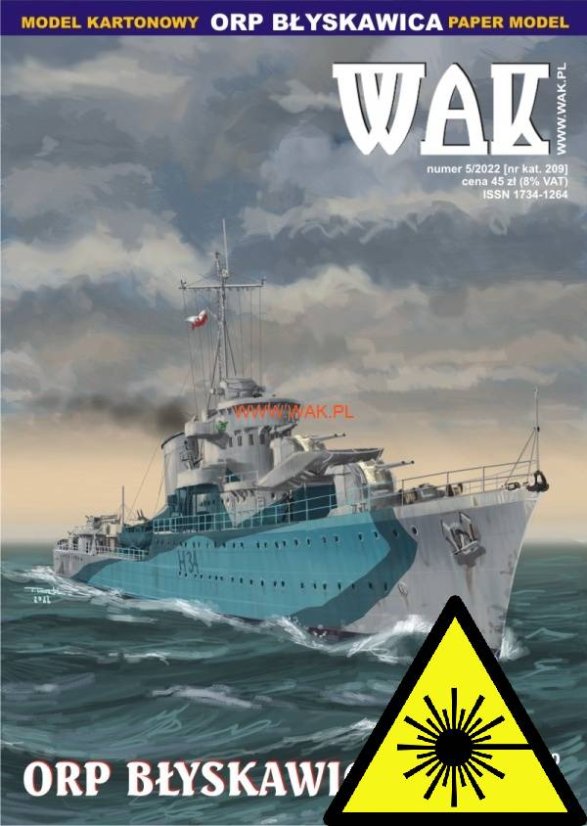 ORP Blyskawica (1942) - Laserové doplňky - zábradlí