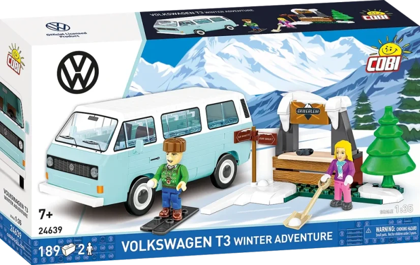 Volkswagen T3 – zimné dobrodružstvo - Plastová stavebnica COBI