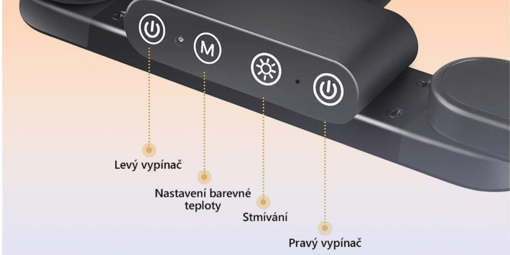 Detail ovládania lampy
