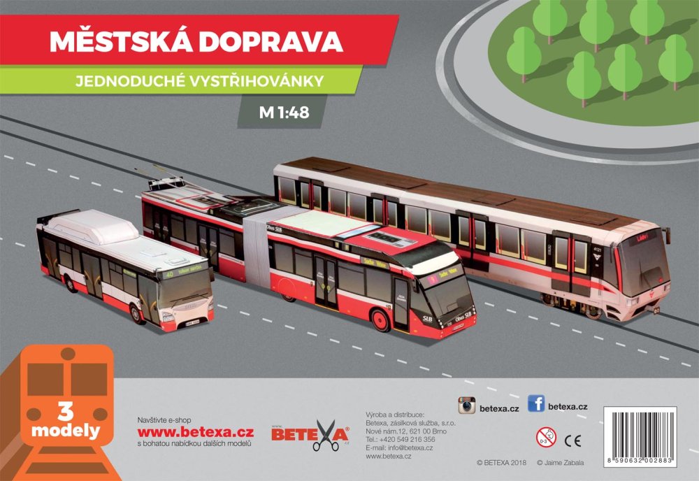 Papírový model městské dopravy