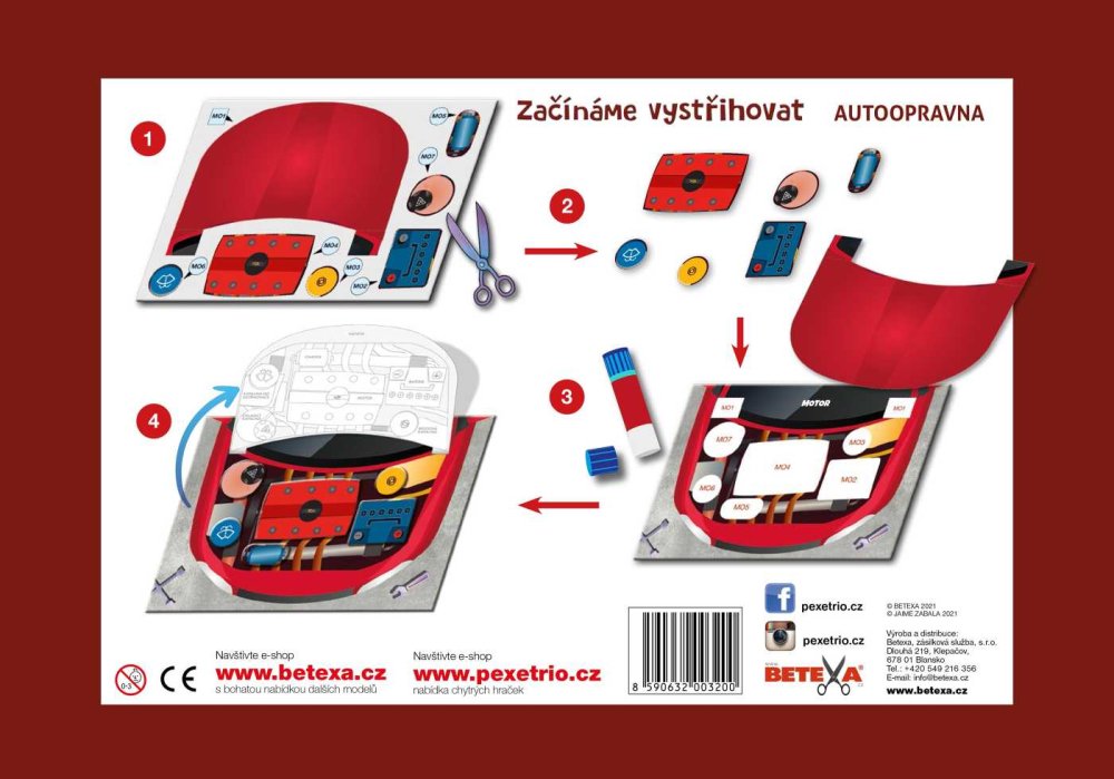 Papírový model autoopravny