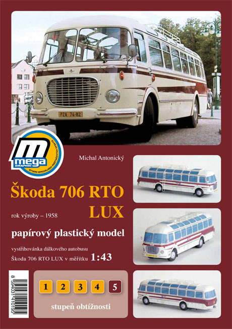 Papírový model autobusu Škoda 706 RTO LUX
