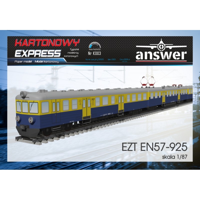 Papírový model osobního vlaku EZT EN57-925