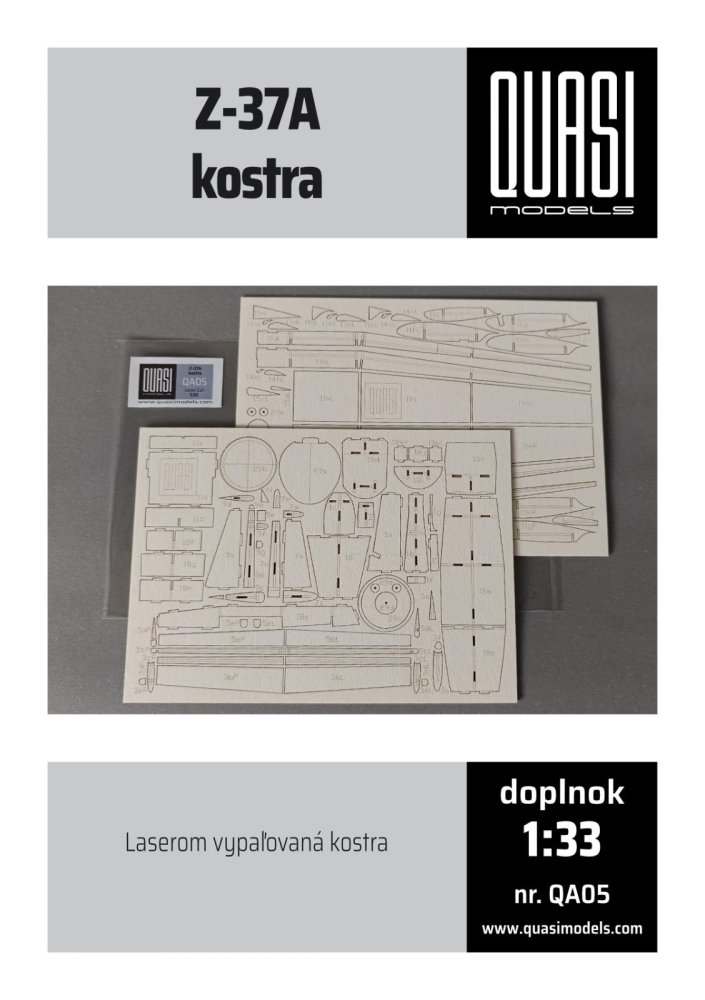 Kostra pro Letadlo Zlín Z-37A - Čmelák (QUASImodels)